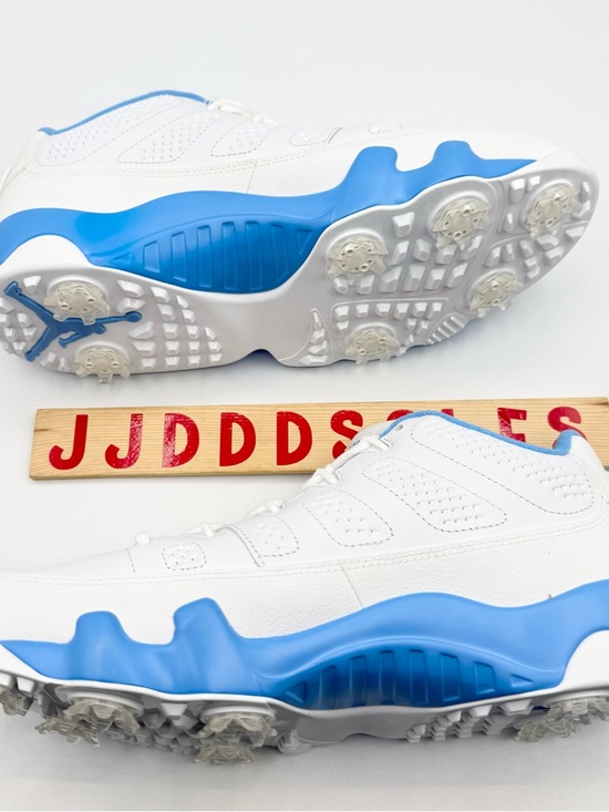 Nike Air Jordan 9 Retro Low G Golf UNC University Blue White FJ5934-101 Men’s - Picture 7 of 12